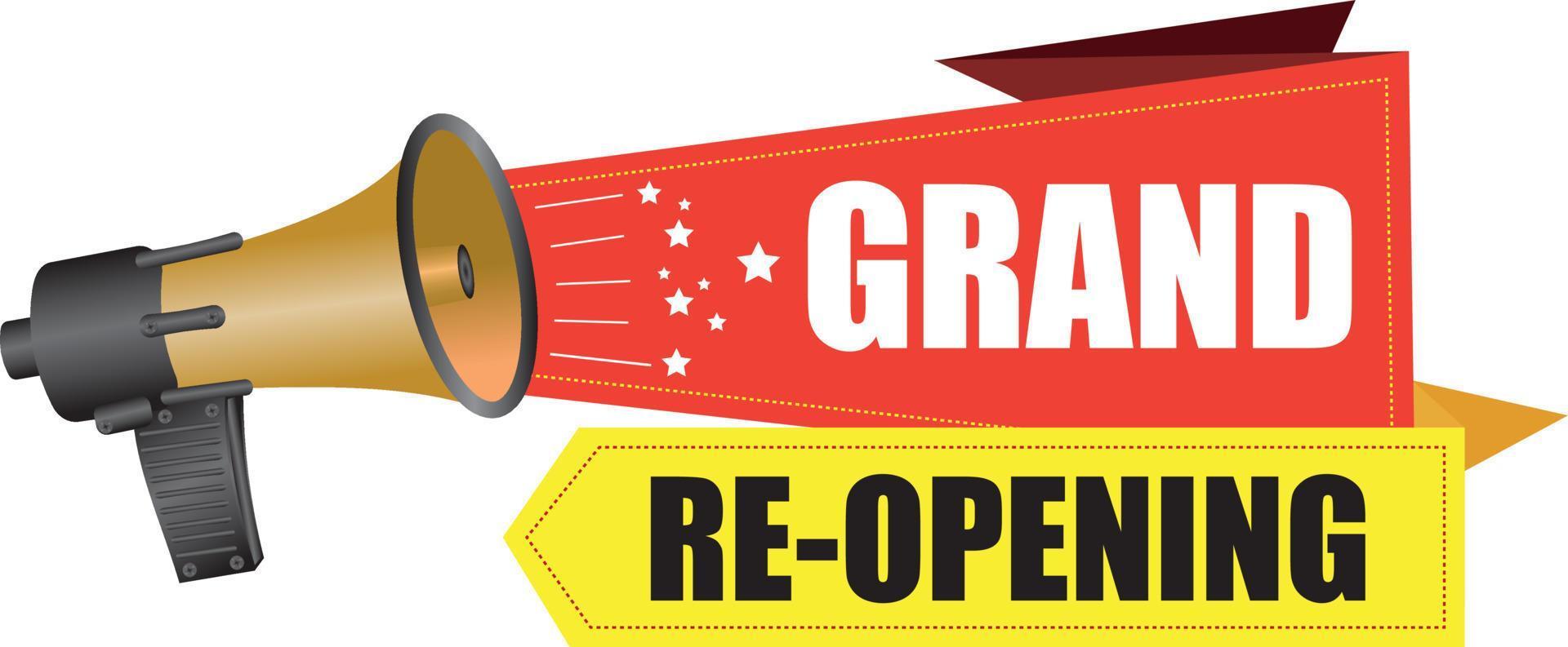 Grand opening template, banner, poster vector