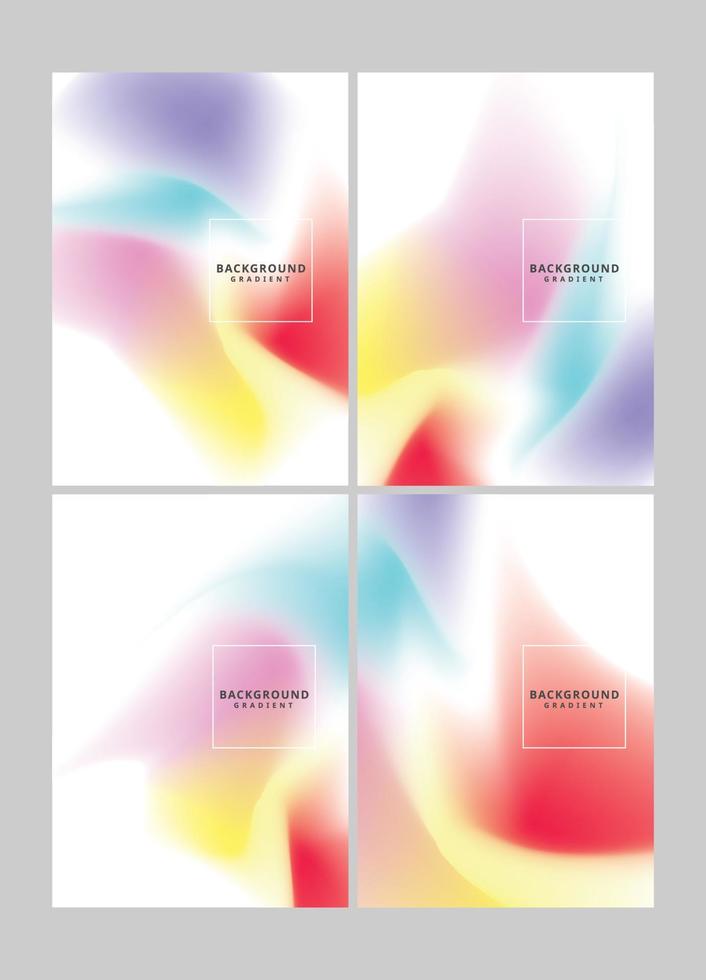 Abstract gradient background template collection vector