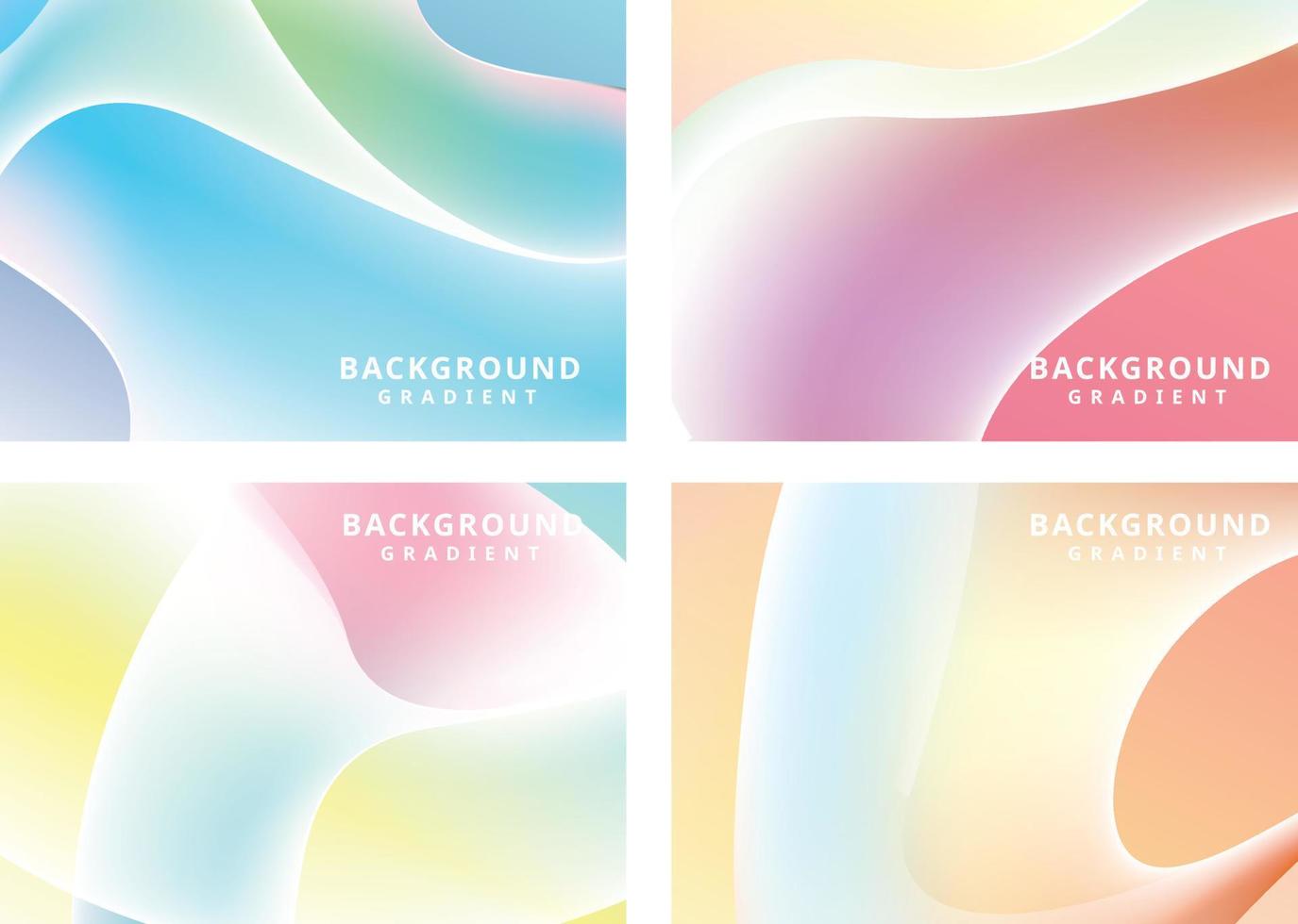 Abstract gradient background template collection vector