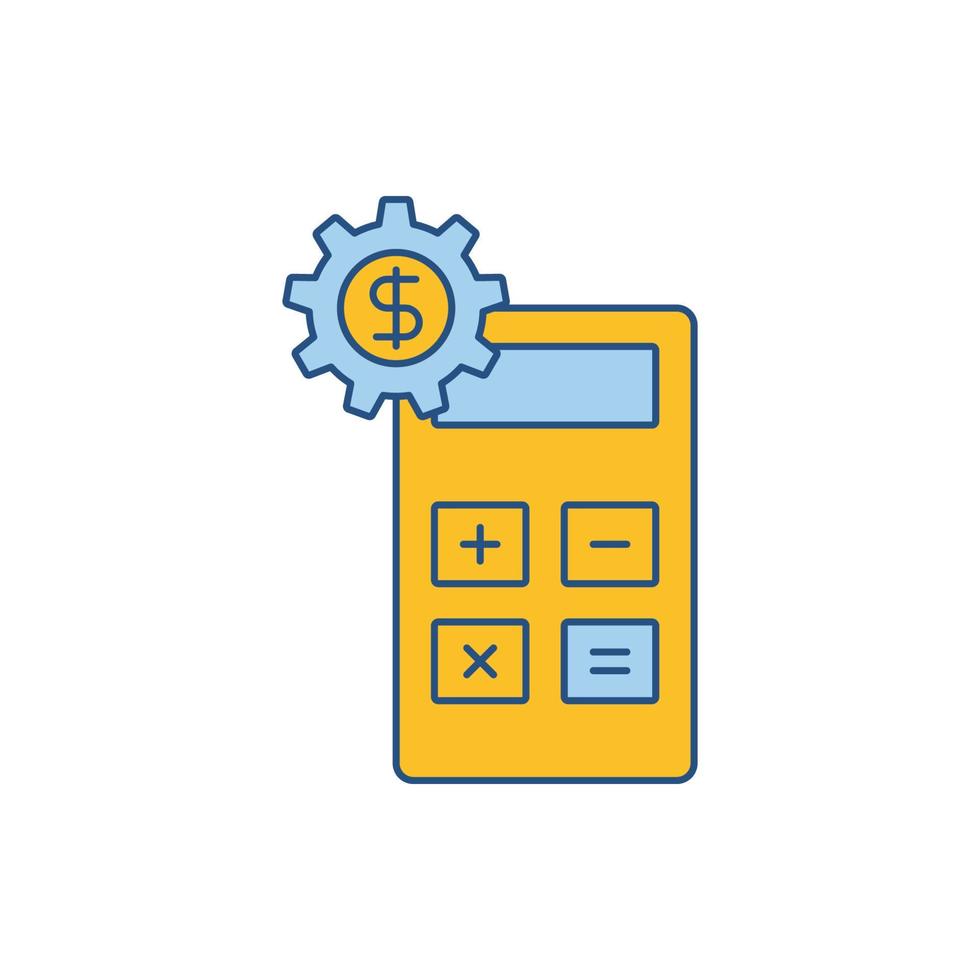 business Financial calculating management icon vector