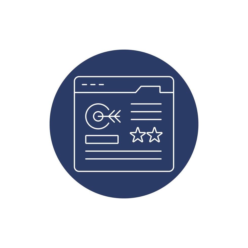 Online website features icon vector