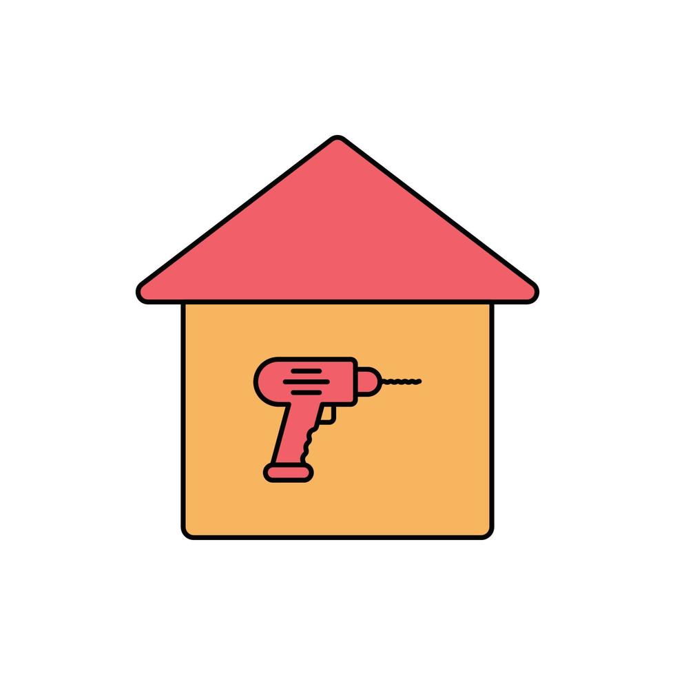 Home repair drill icon vector