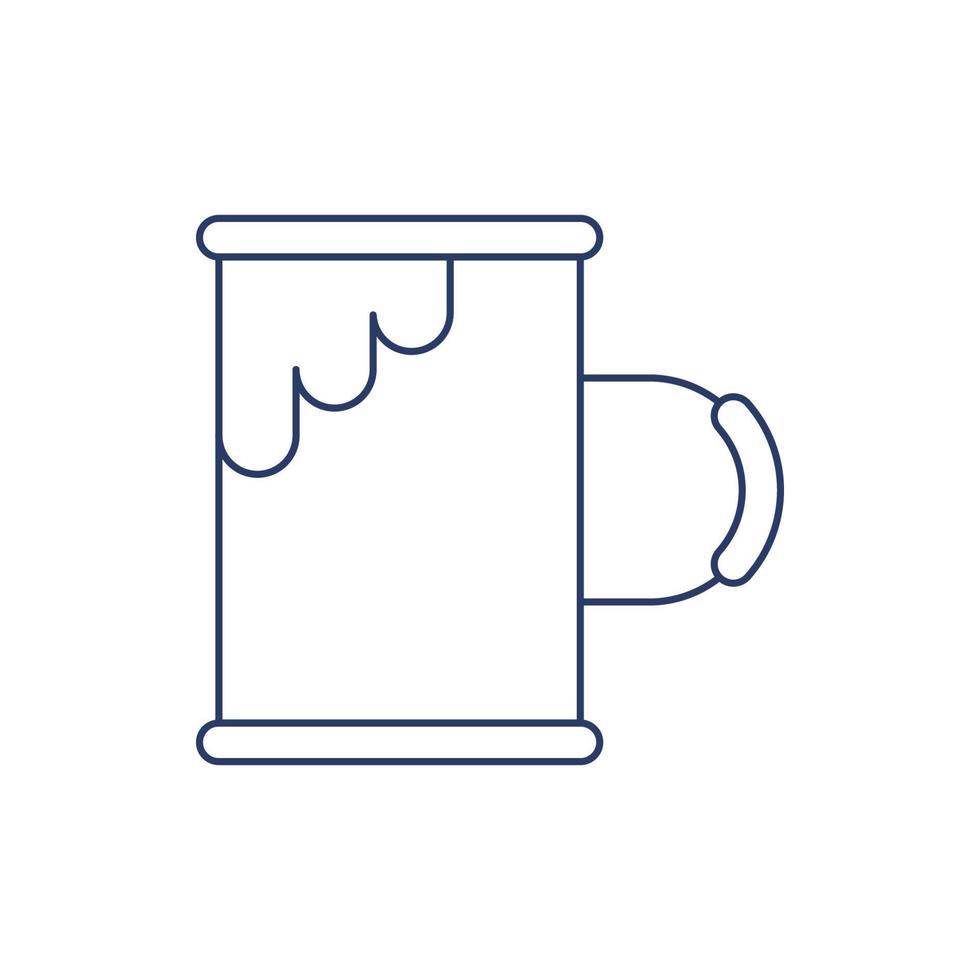 icono de taza de bebida de leche vector