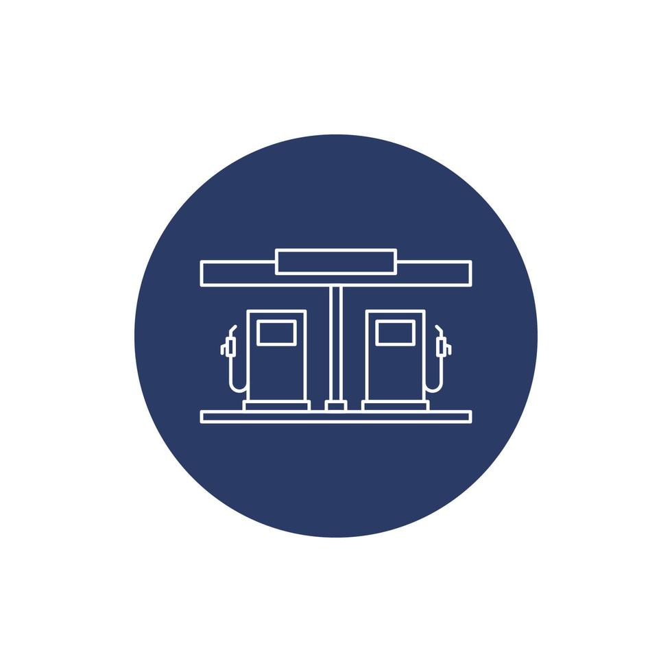Petrol filling station icon vector