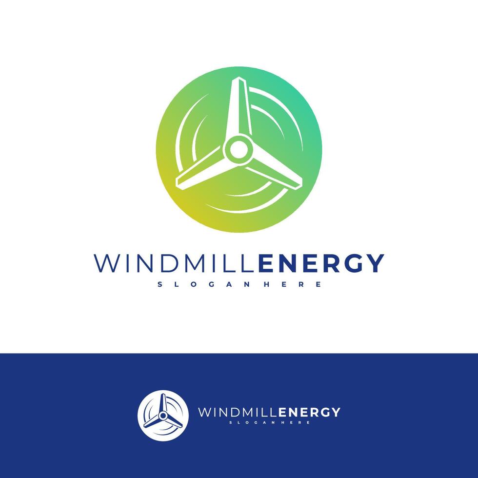 Windmill logo design vector template, Windmill logo concepts illustration.