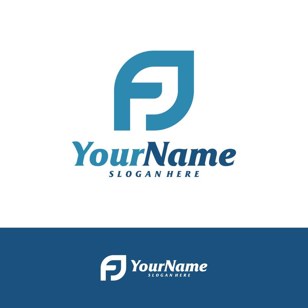 Letter FP logo design vector template, Initial FP logo concepts illustration.