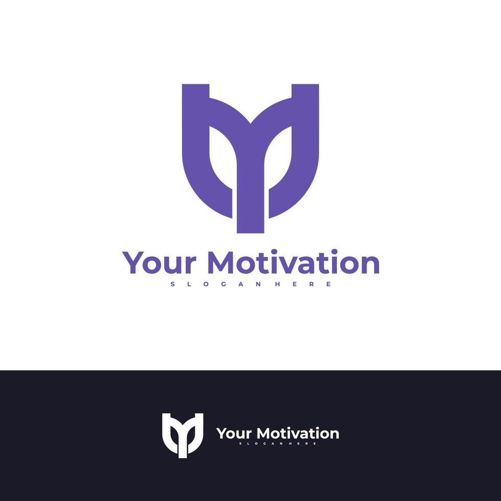 Letter M U logo design vector template, Initial MU logo concepts illustration.
