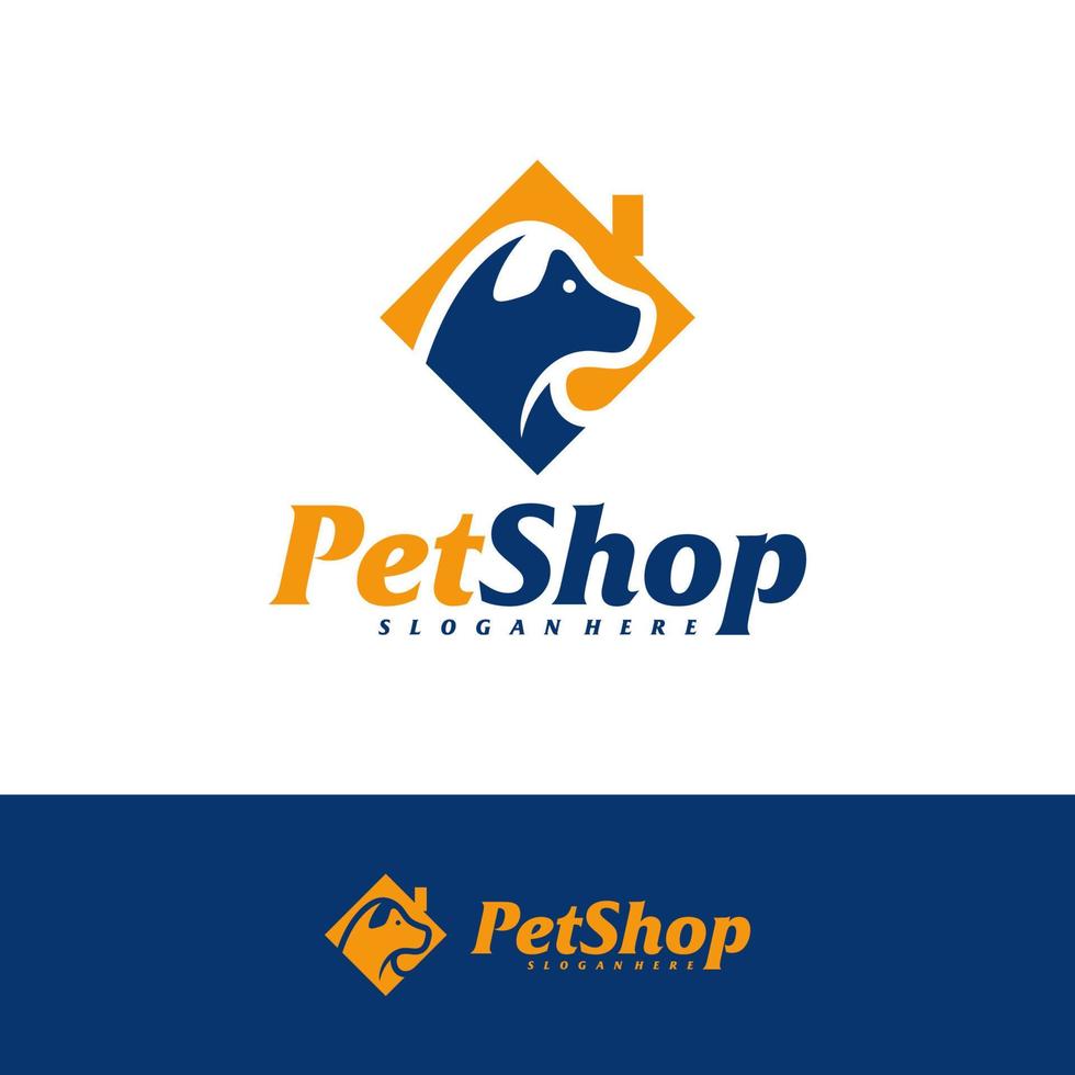 Pet Home Logo Design Template. Pet logo concept vector. Emblem, Creative Symbol, Icon vector