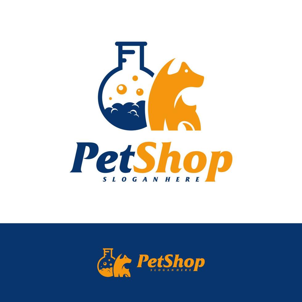 Pet Lab Logo Design Template. Pet logo concept vector. Emblem, Creative Symbol, Icon vector