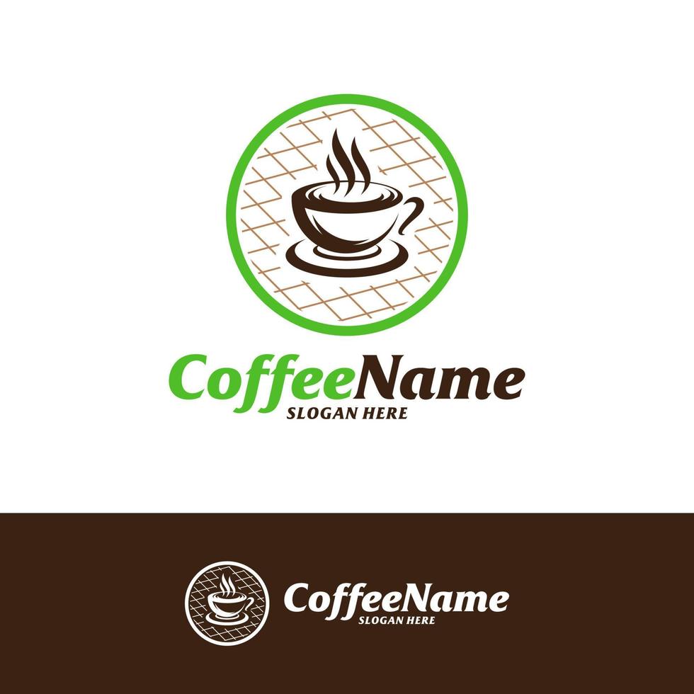 plantilla de diseño de logotipo de café. vector de concepto de logotipo de café. símbolo de icono creativo