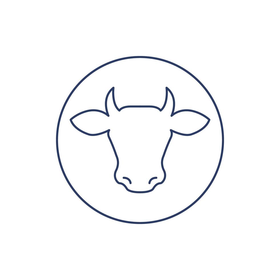 cow head dairy icon vector