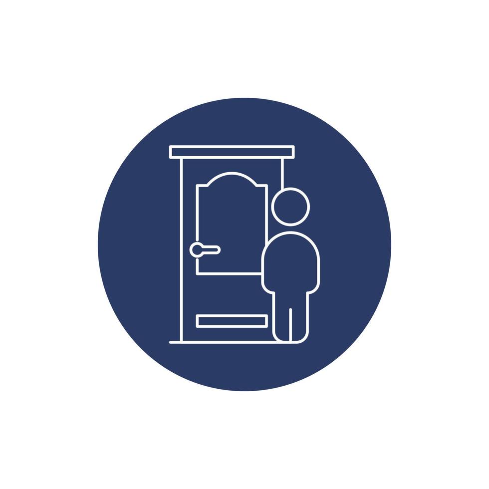 Real estate property door lock icon vector