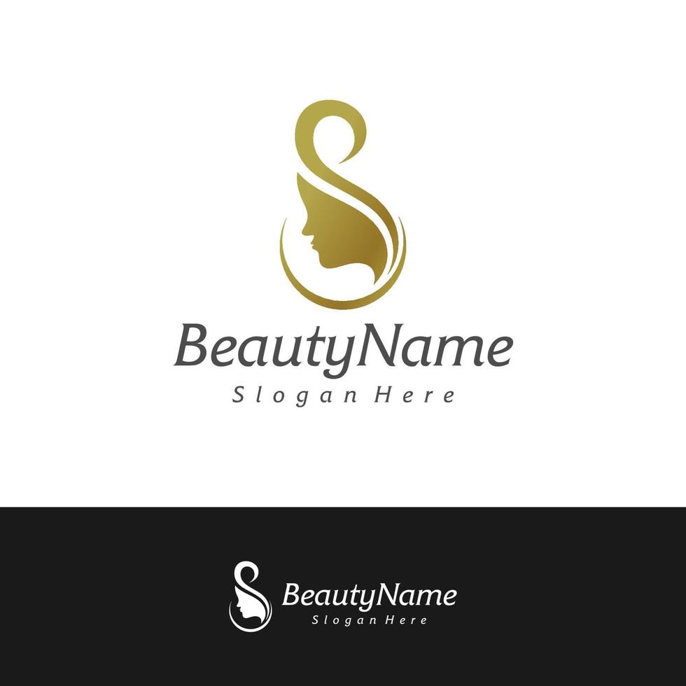 Beauty logo design vector template, Beauty logo concepts illustration.