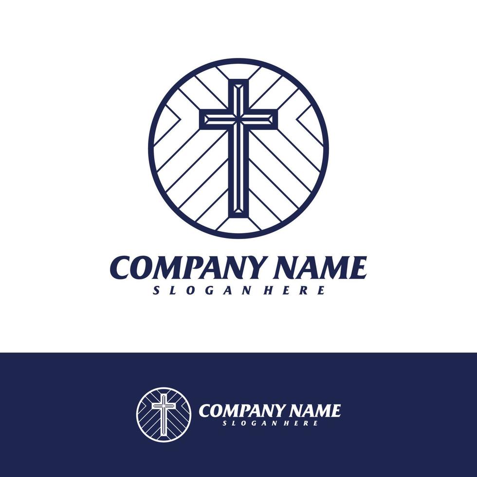 Christian Logo Design Template. Christian logo concept vector. Emblem, Creative Symbol, Icon vector