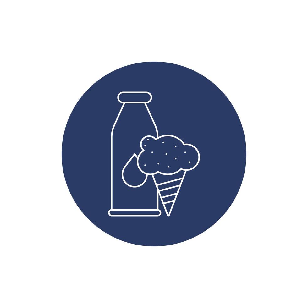 Milk and food dairy icon vector