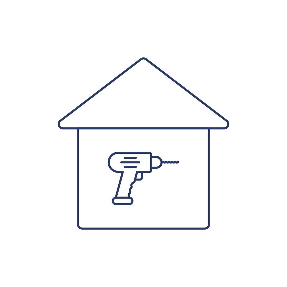 Home repair drill icon vector