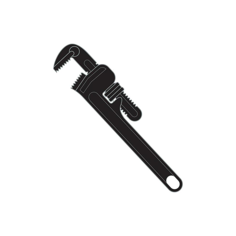 Black and white pipe wrench icon vector 9015036 Vector Art at Vecteezy