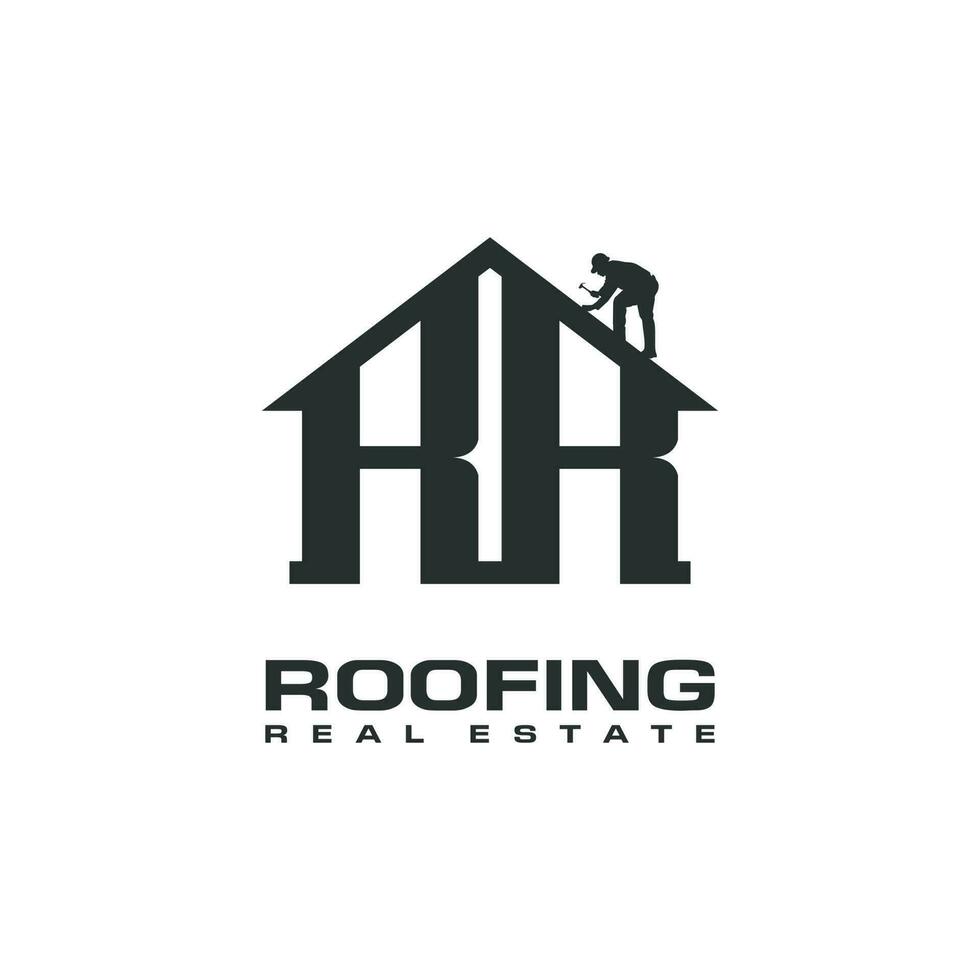 RR Monogram for Real estate and roofing vector