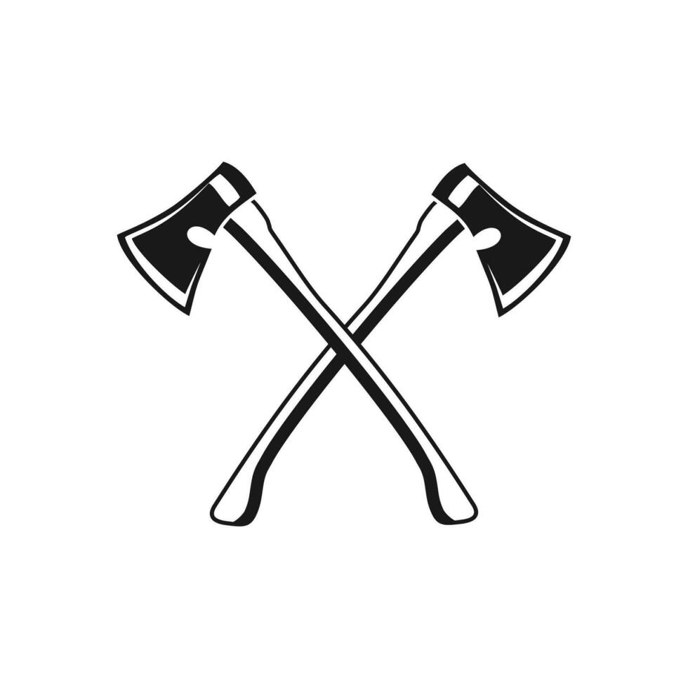 Wooden axe isolated. Element for woodworking emblem or icon vector