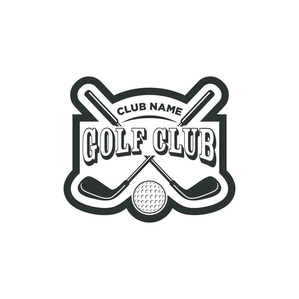 Vintage golf club logos, labels and emblems vector