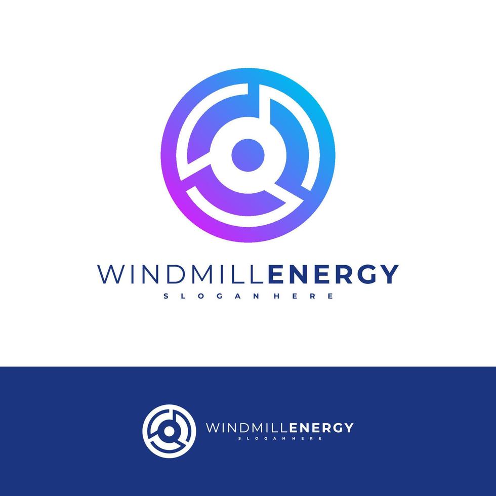 Windmill logo design vector template, Windmill logo concepts illustration.