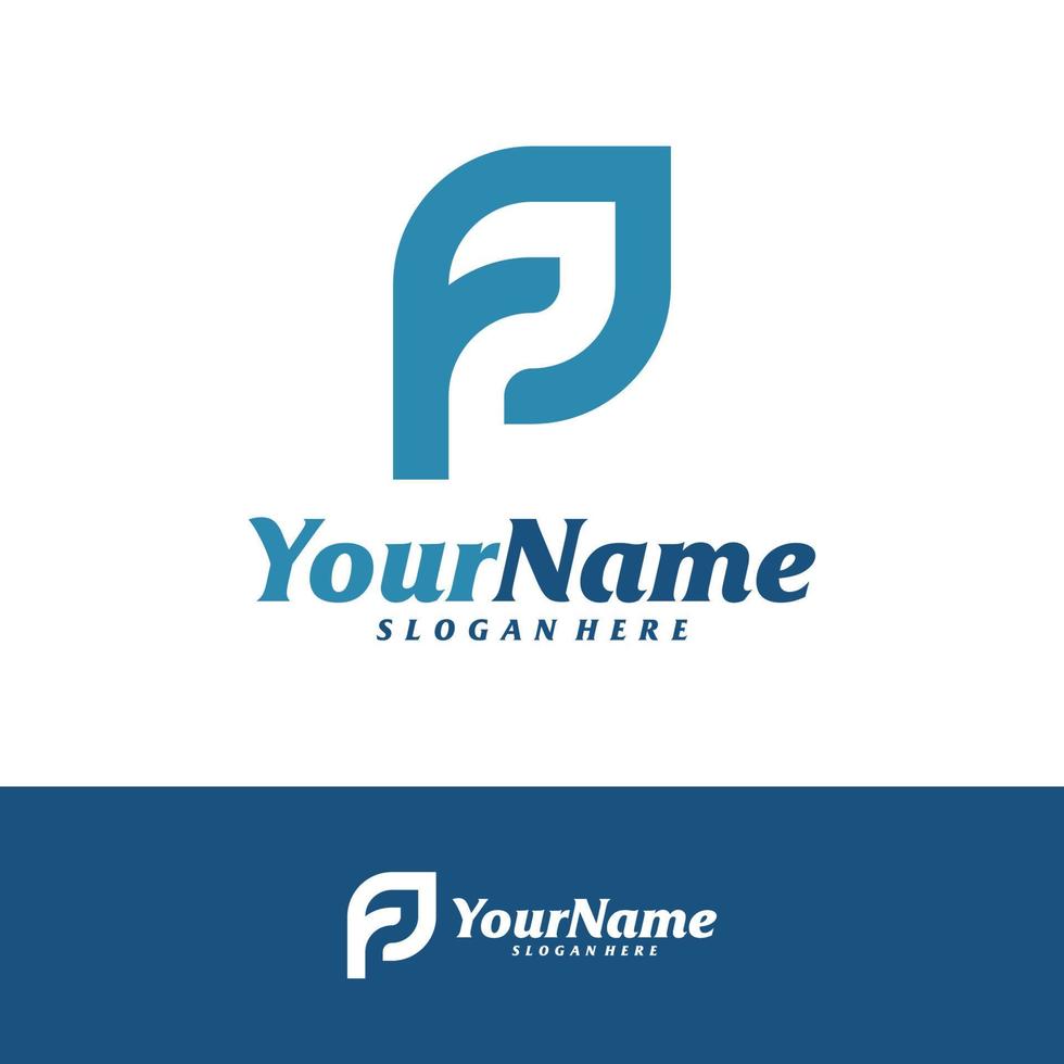 Letter FP logo design vector template, Initial FP logo concepts illustration.