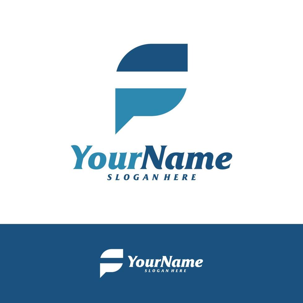 Letter FP logo design vector template, Initial FP logo concepts illustration.
