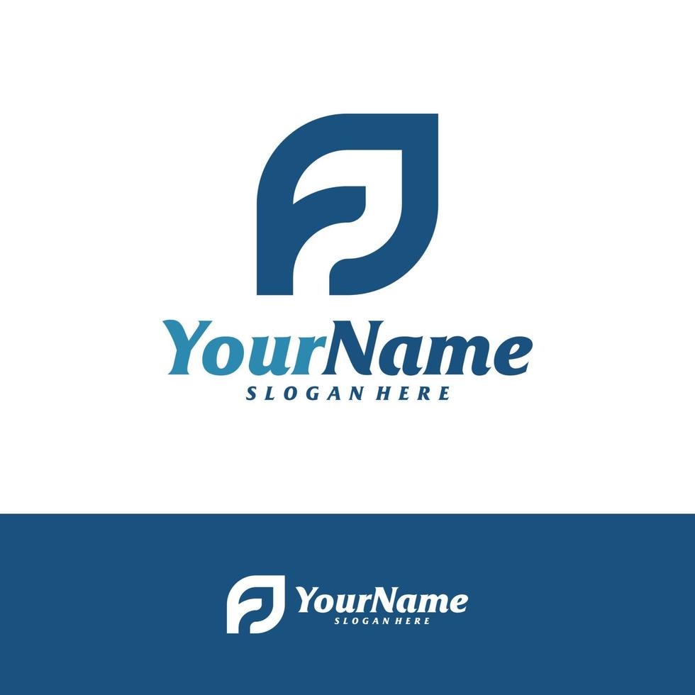 Letter FP logo design vector template, Initial FP logo concepts illustration.