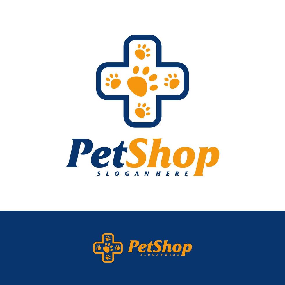 Pet Health Logo Design Template. Pet logo concept vector. Emblem, Creative Symbol, Icon vector