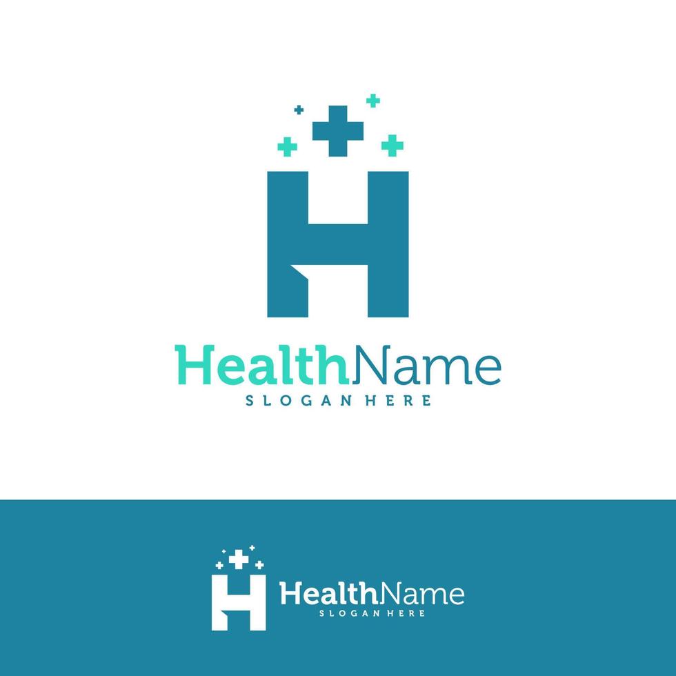 Letter H health Logo Design Template. Initial H logo concept vector. Creative Icon Symbol vector