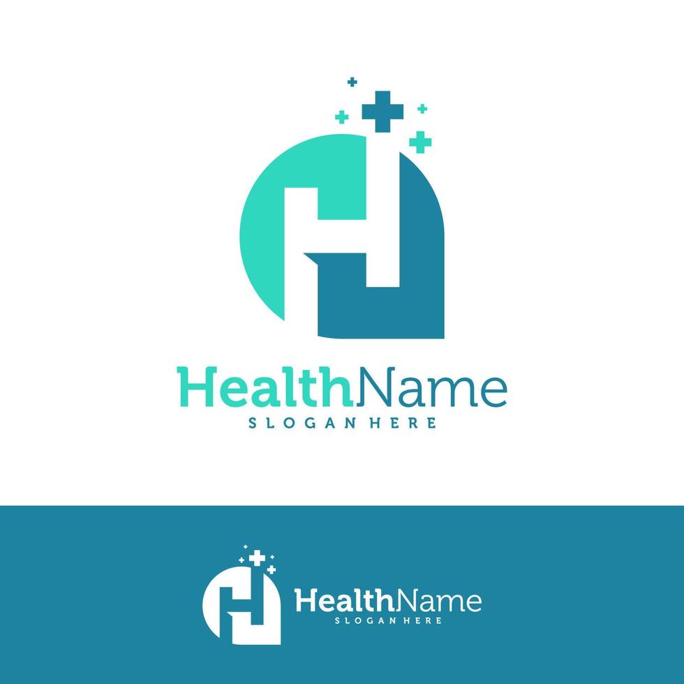 Letter H health Logo Design Template. Initial H logo concept vector. Creative Icon Symbol vector