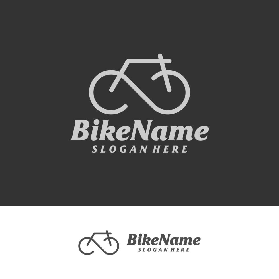 plantilla de diseño de logotipo de bicicleta infinita. vector de concepto de logotipo de bicicleta. símbolo de icono creativo