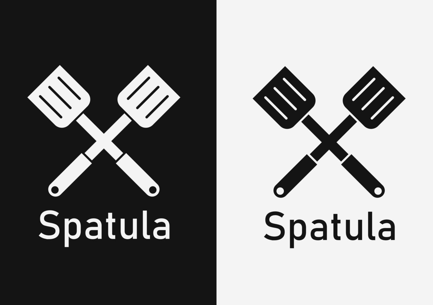 spatula symbol with simple design vector