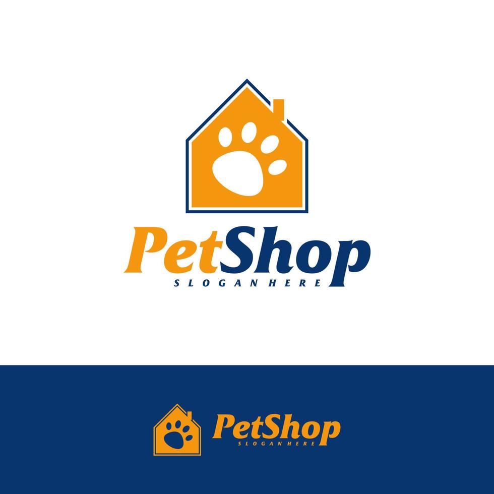 Pet Home Logo Design Template. Pet logo concept vector. Emblem, Creative Symbol, Icon vector