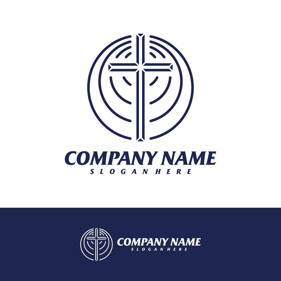 Christian Logo Design Template. Christian logo concept vector. Emblem, Creative Symbol, Icon vector