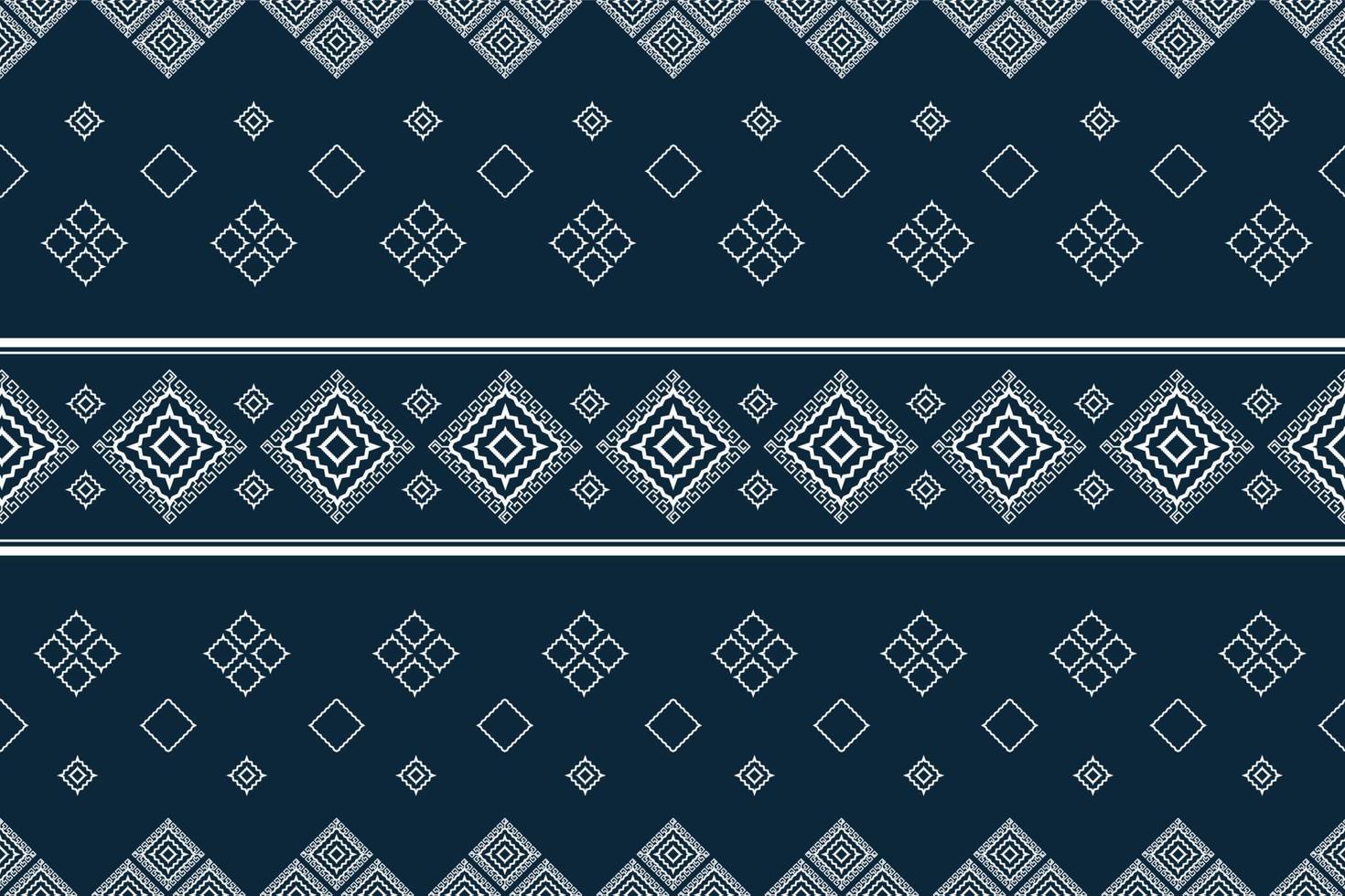 fabric pattern design on blue background vector
