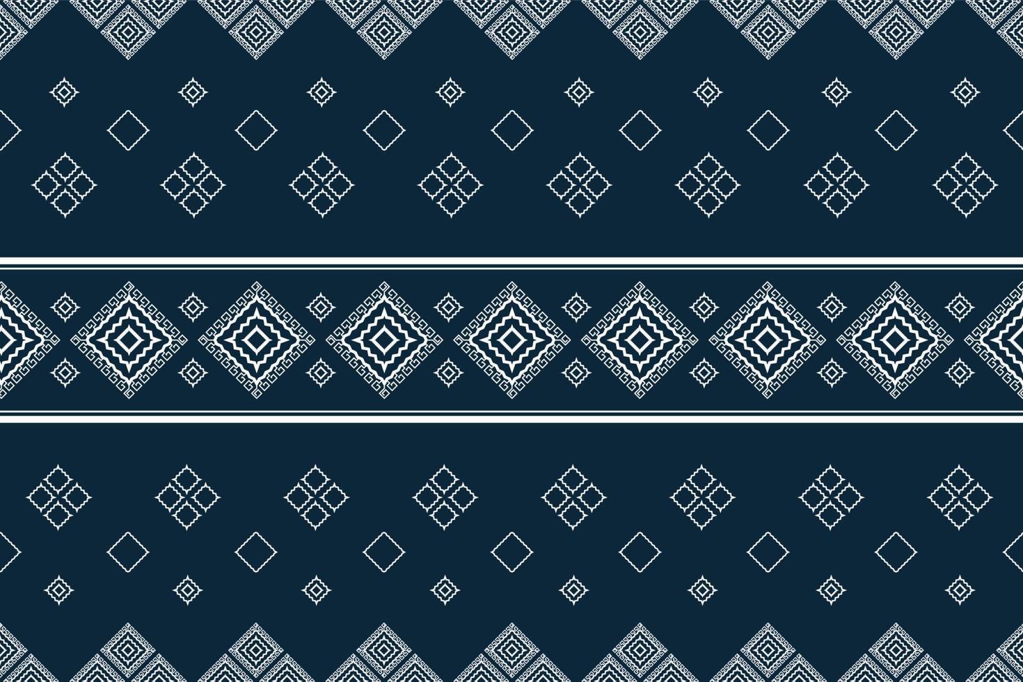 fabric pattern design on blue background vector