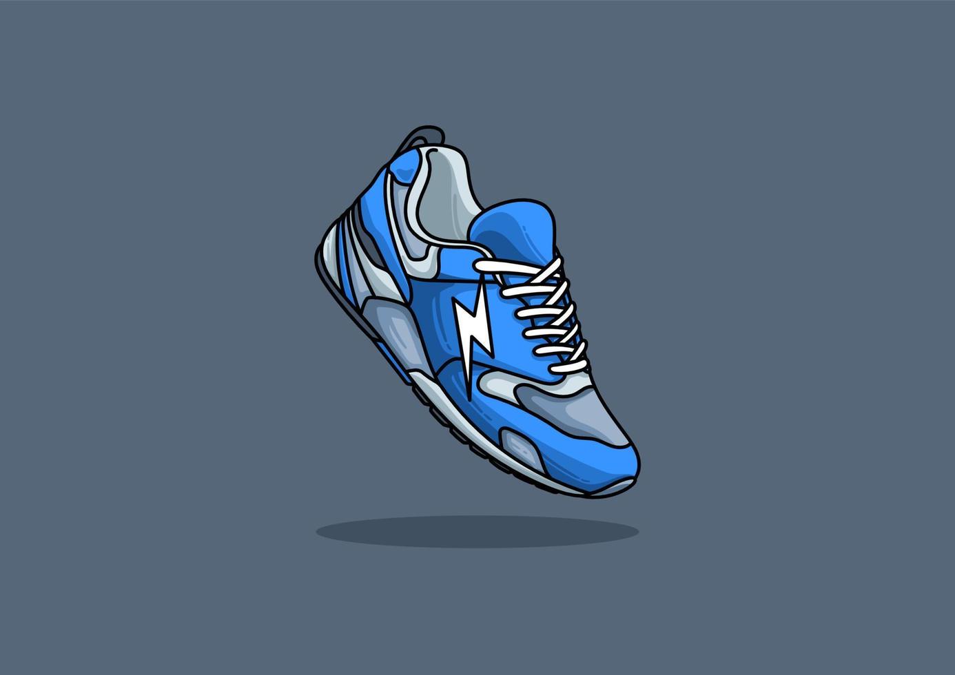 ilustración de zapatillas azules vector