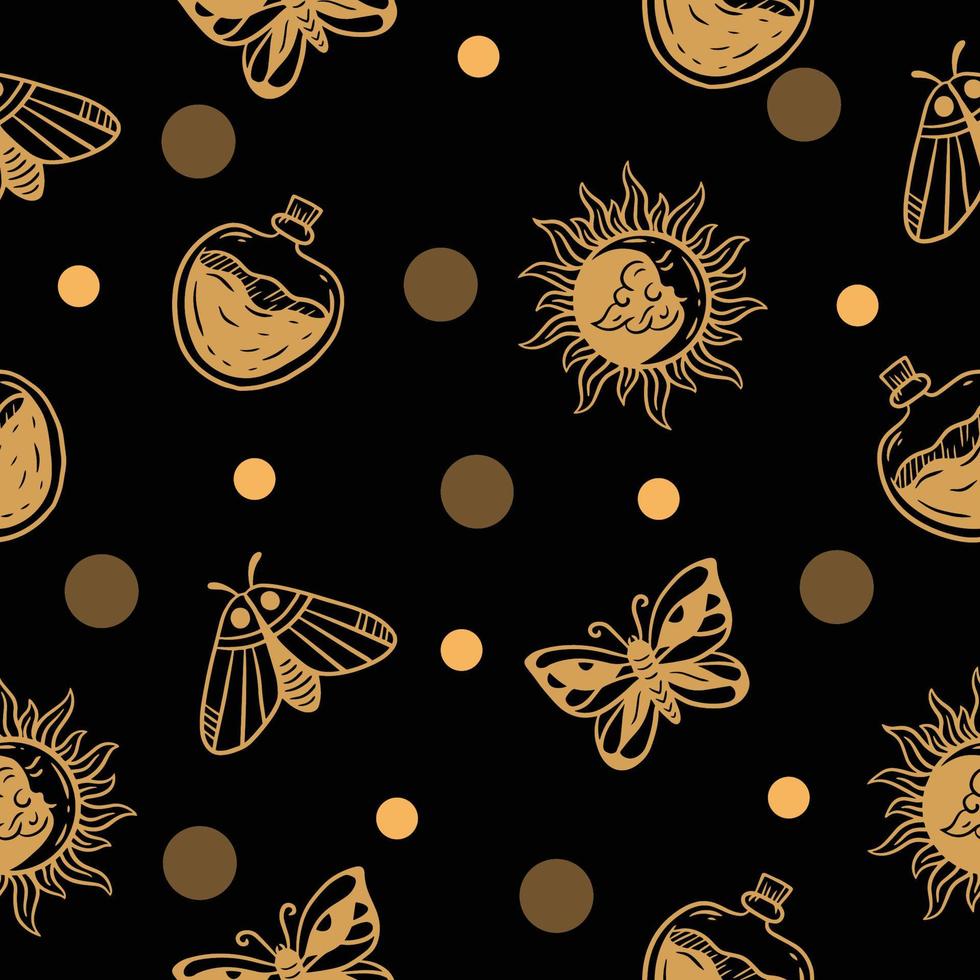 random abstract seamless pattern black circle object wallpaper with design black. vector