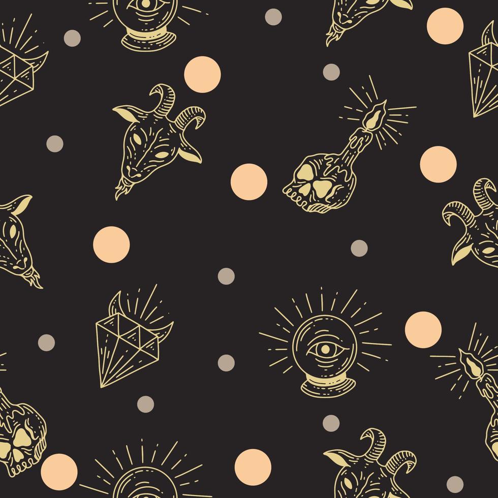 dead decoration seamless pattern random light cream object wallpaper with design dark gray. vector