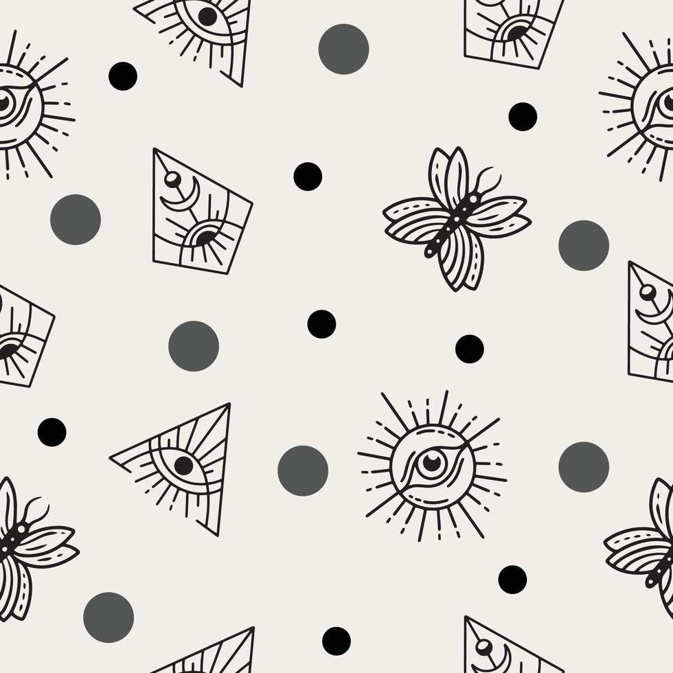seamless pattern random black object wallpaper with design on white. vector