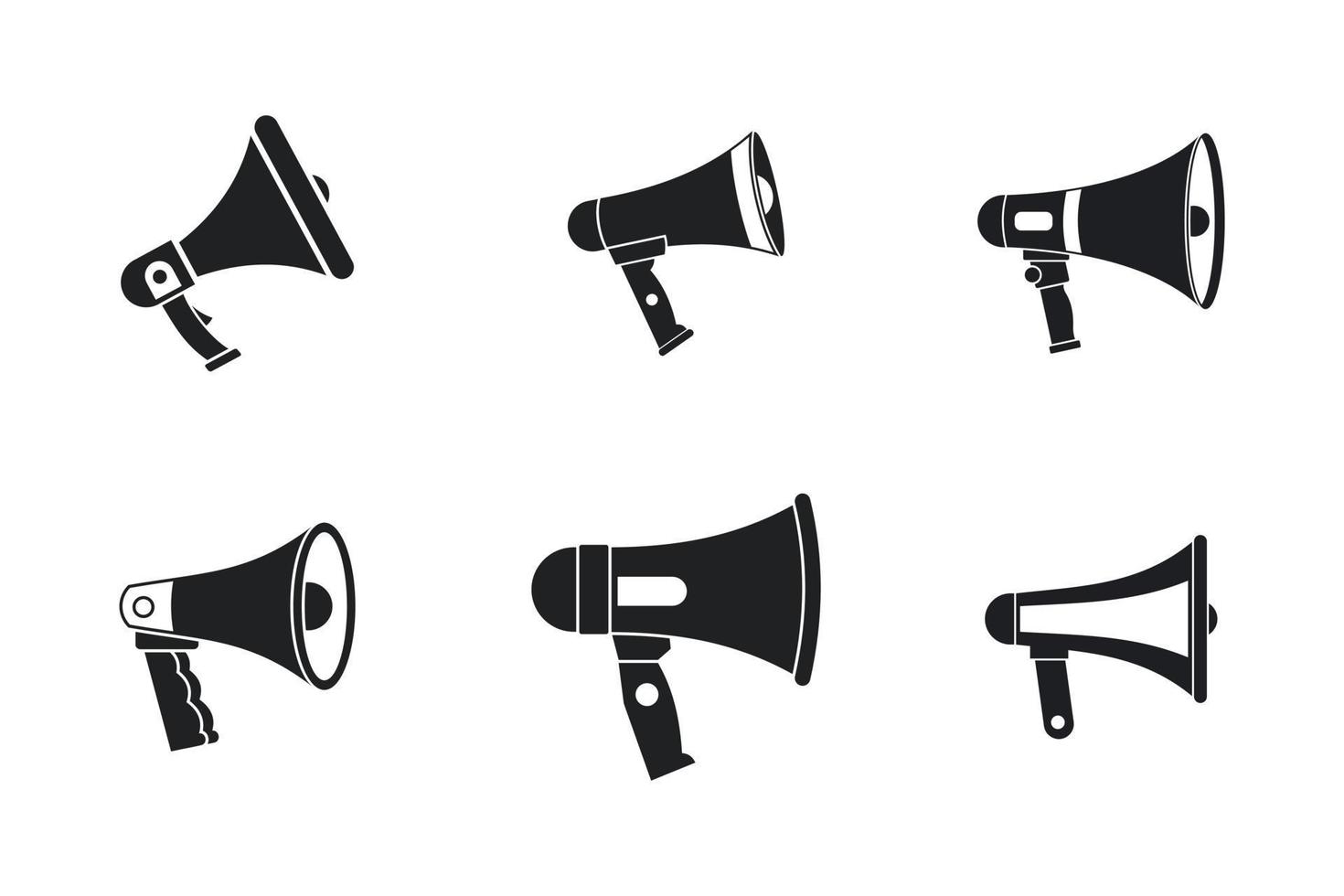 Handspeaker icon set, simple style vector