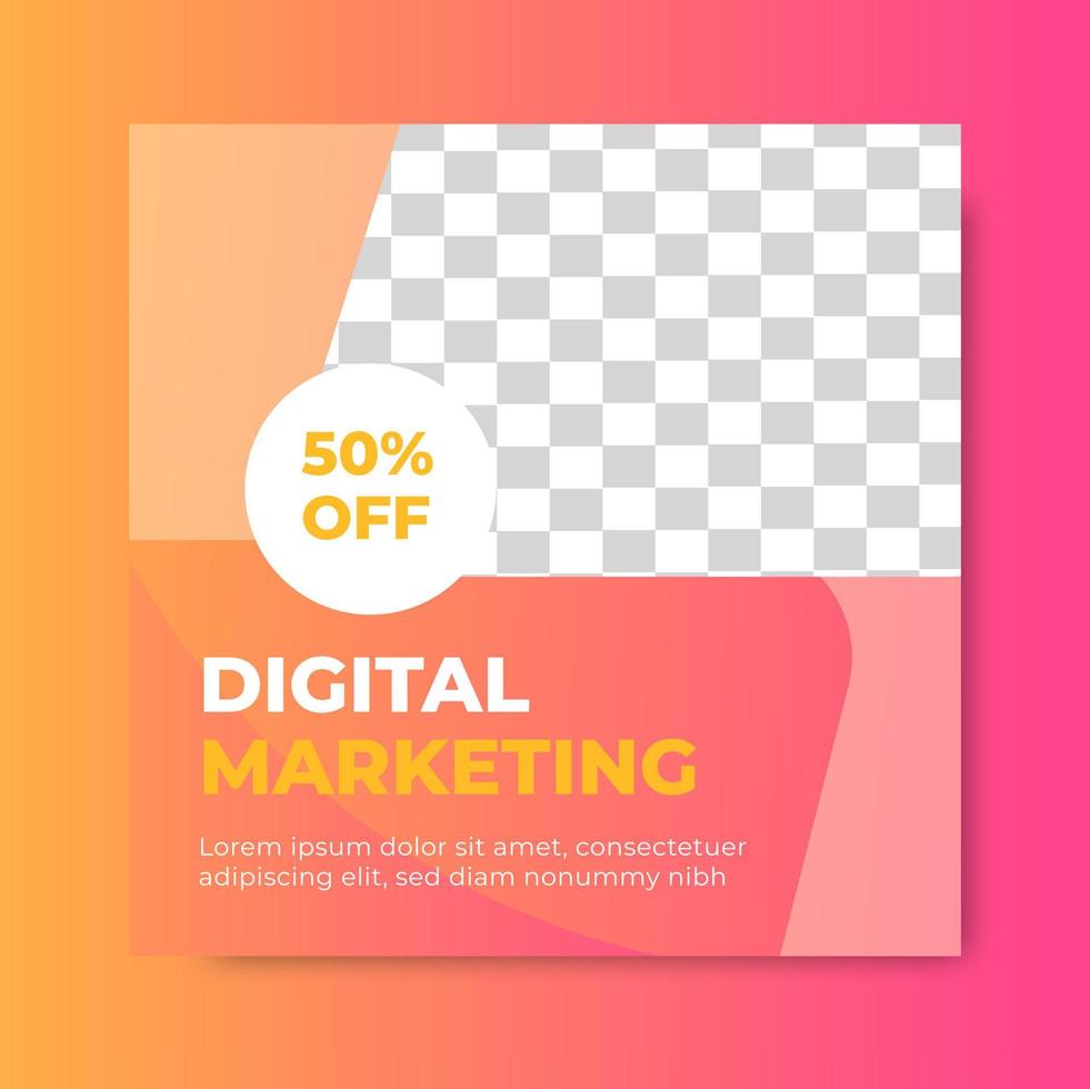 Digital Marketing Social Media Post vector