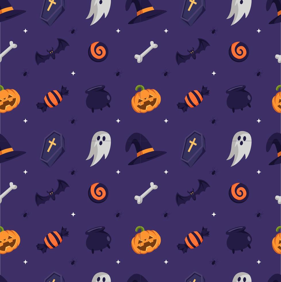 halloween pattern background vector