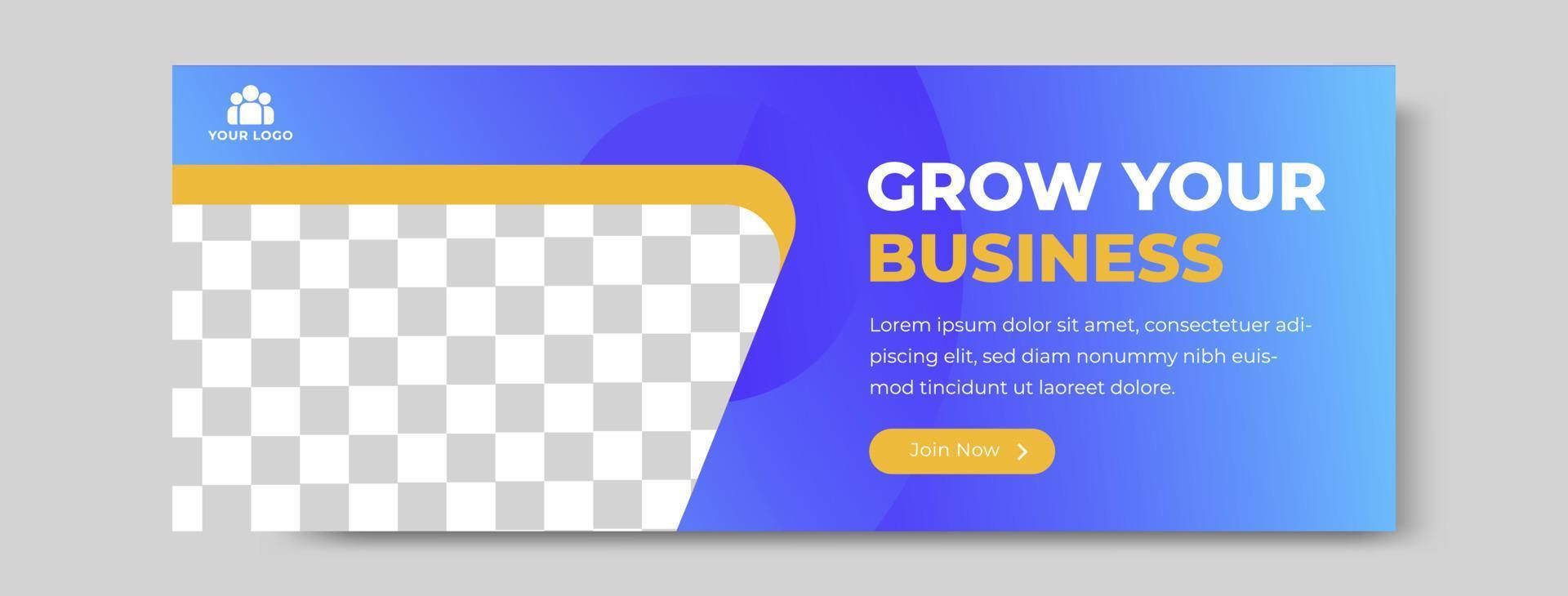 Grow your Business Banner vector