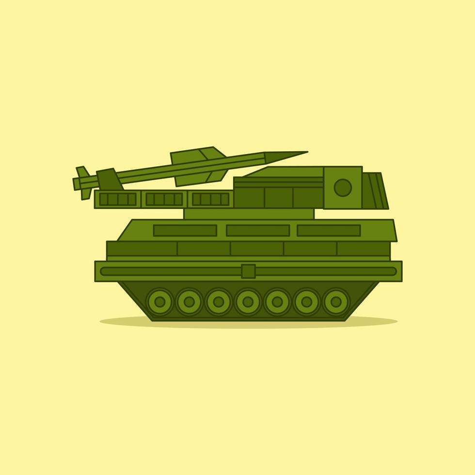 ilustración vectorial del tanque de batalla moderno para la guerra mundial vector