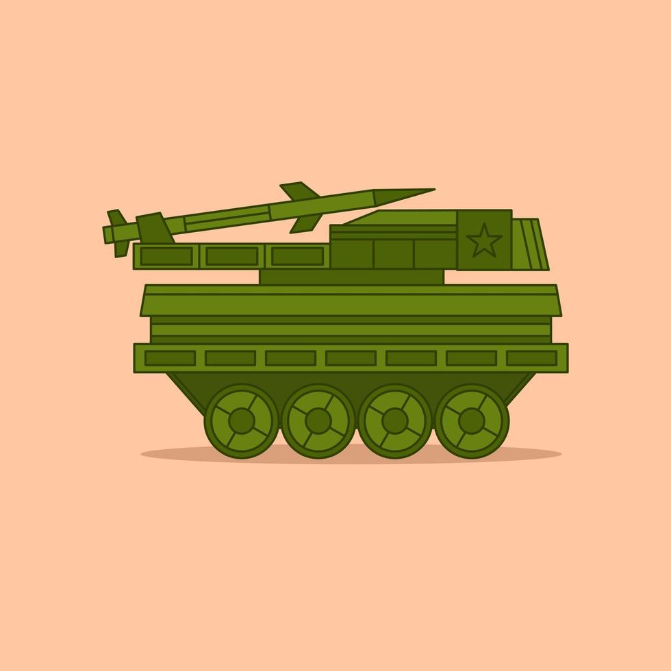 ilustración vectorial del tanque de batalla moderno para la guerra mundial vector