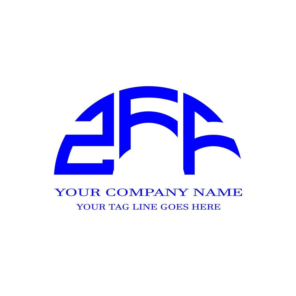 ZFF letter logo creative design with vector graphic