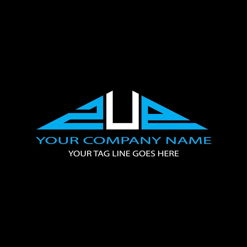 ZUP letter logo creative design with vector graphic