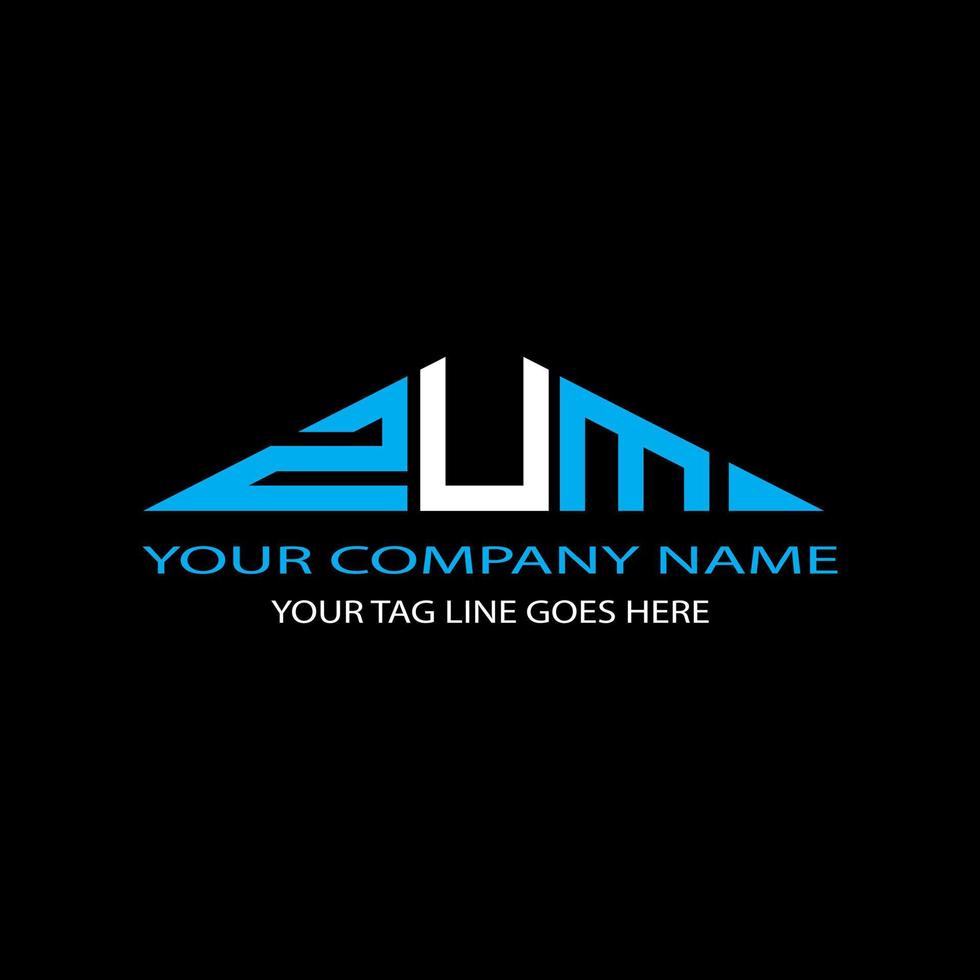 ZUM letter logo creative design with vector graphic 9016374 Vector Art